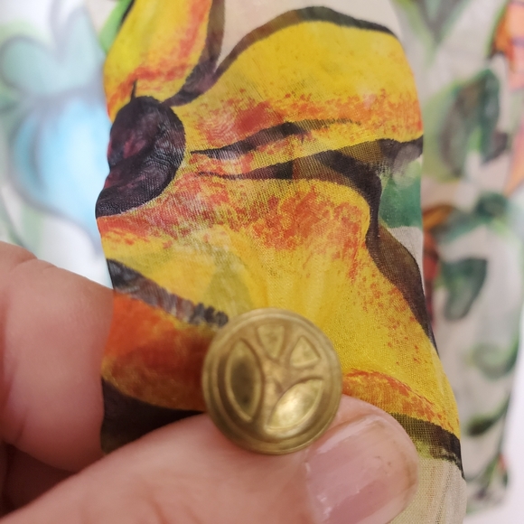 Vintage Moschino 90's Hippie, multicolour shirt, long sleeve, - Picture 4 of 8